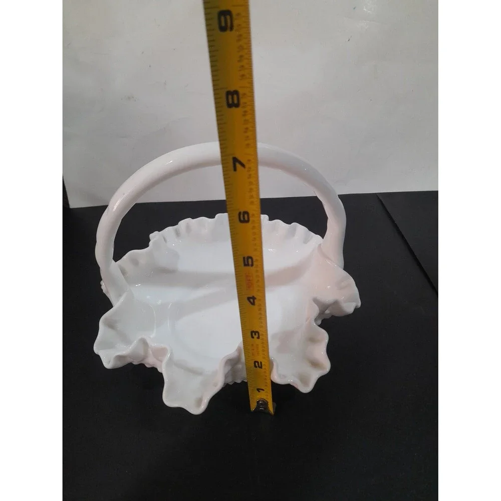 Fenton Hobnail Basket 8 inch diameter